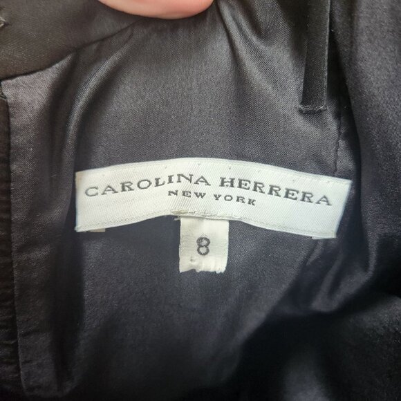 RARE Carolina Herrera 100% Silk Corset Sleeveless Midi Dress Evening Gown 8 - Picture 7 of 9